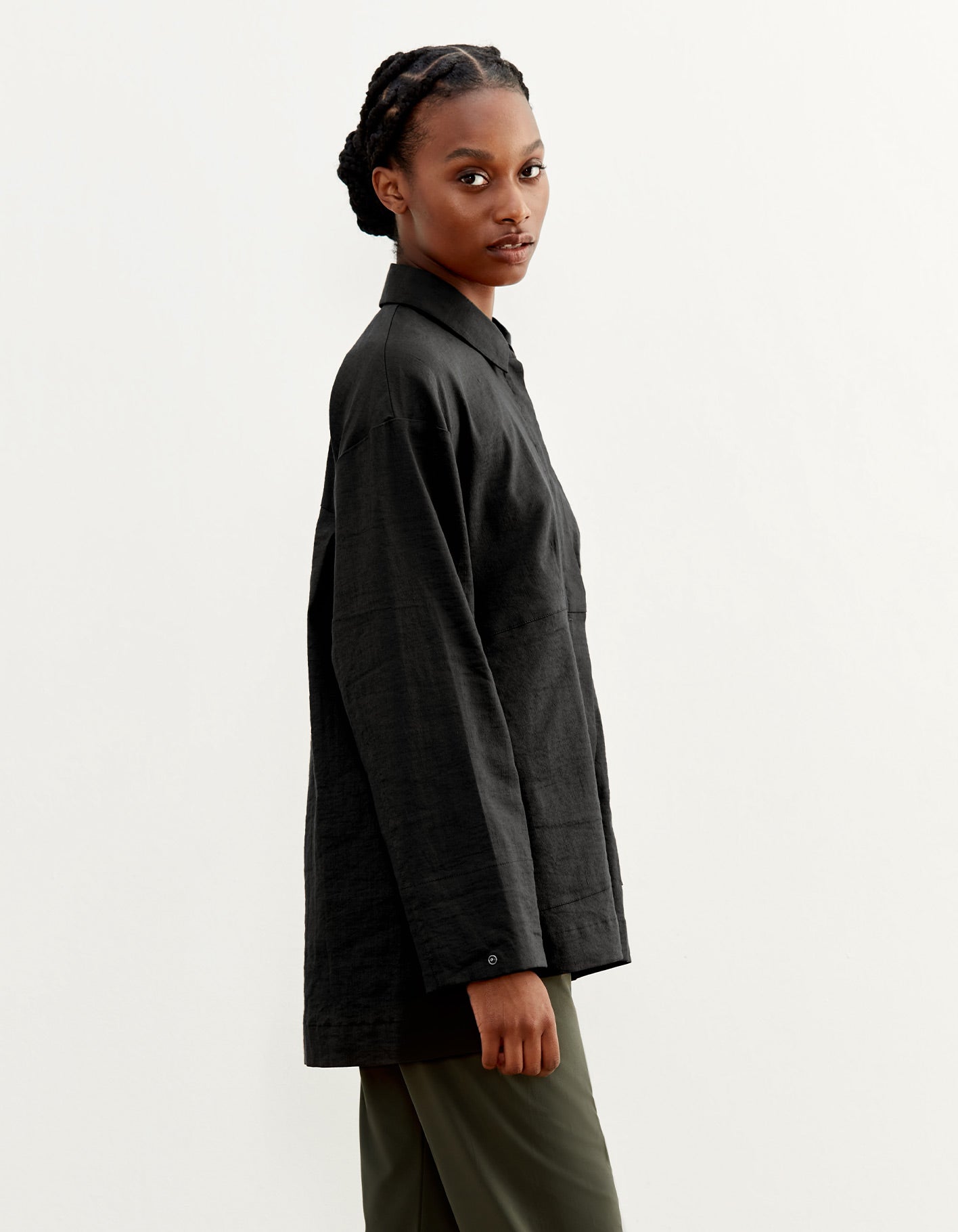 Relax I'm Flax Linen Shirt | Black