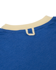 Rocky Sunrise Ringer Tee | White And Royal Blue