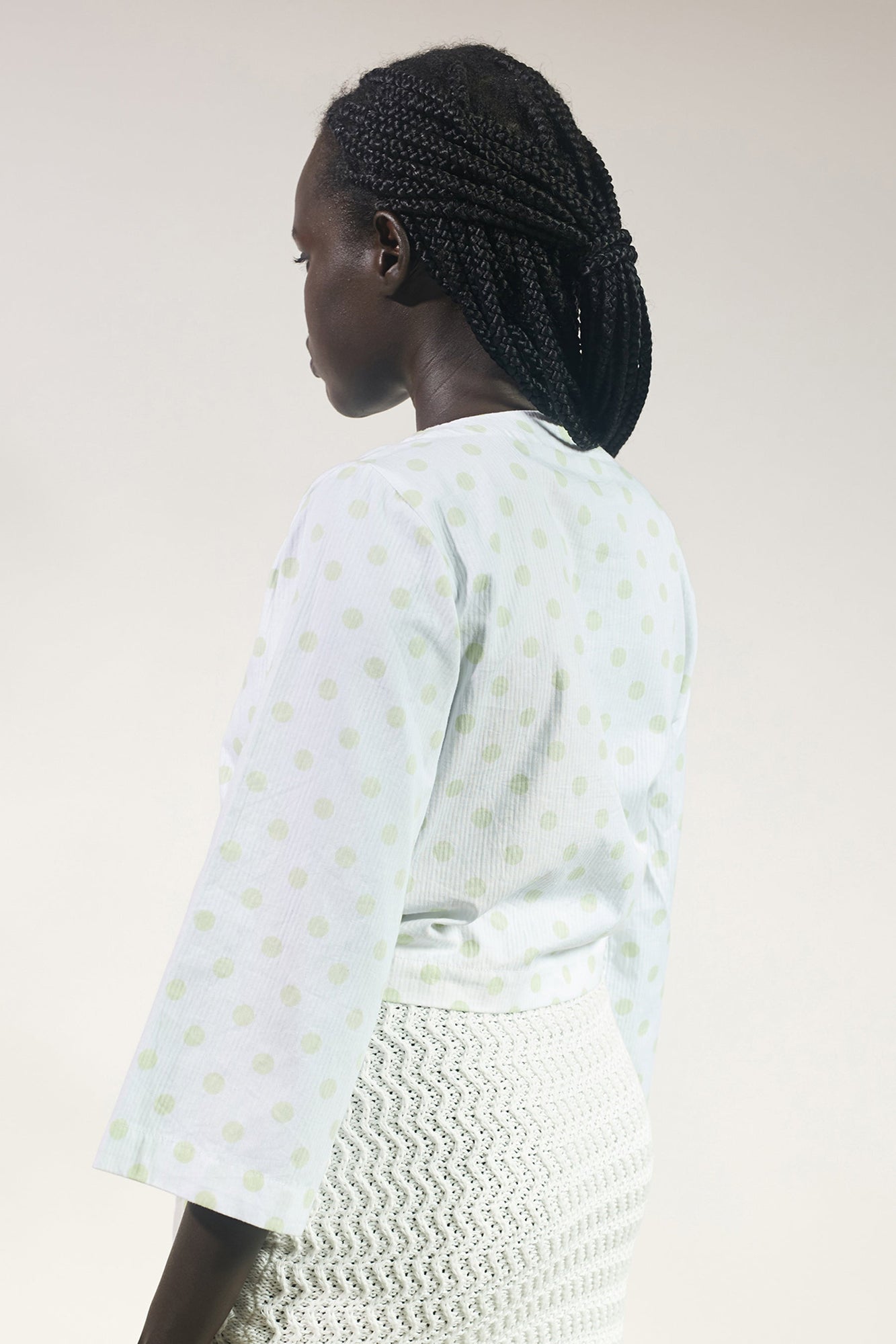 Aila Blouse - Elle Polka Dot Pistachio