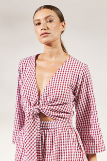 Aila Blouse - Red Check
