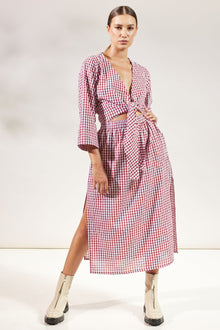 Aila Blouse - Red Check