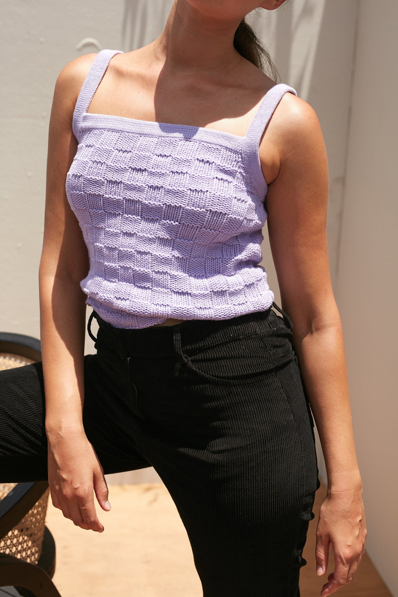 Annie Knit Top - Lavender