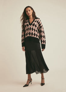 black red argyle