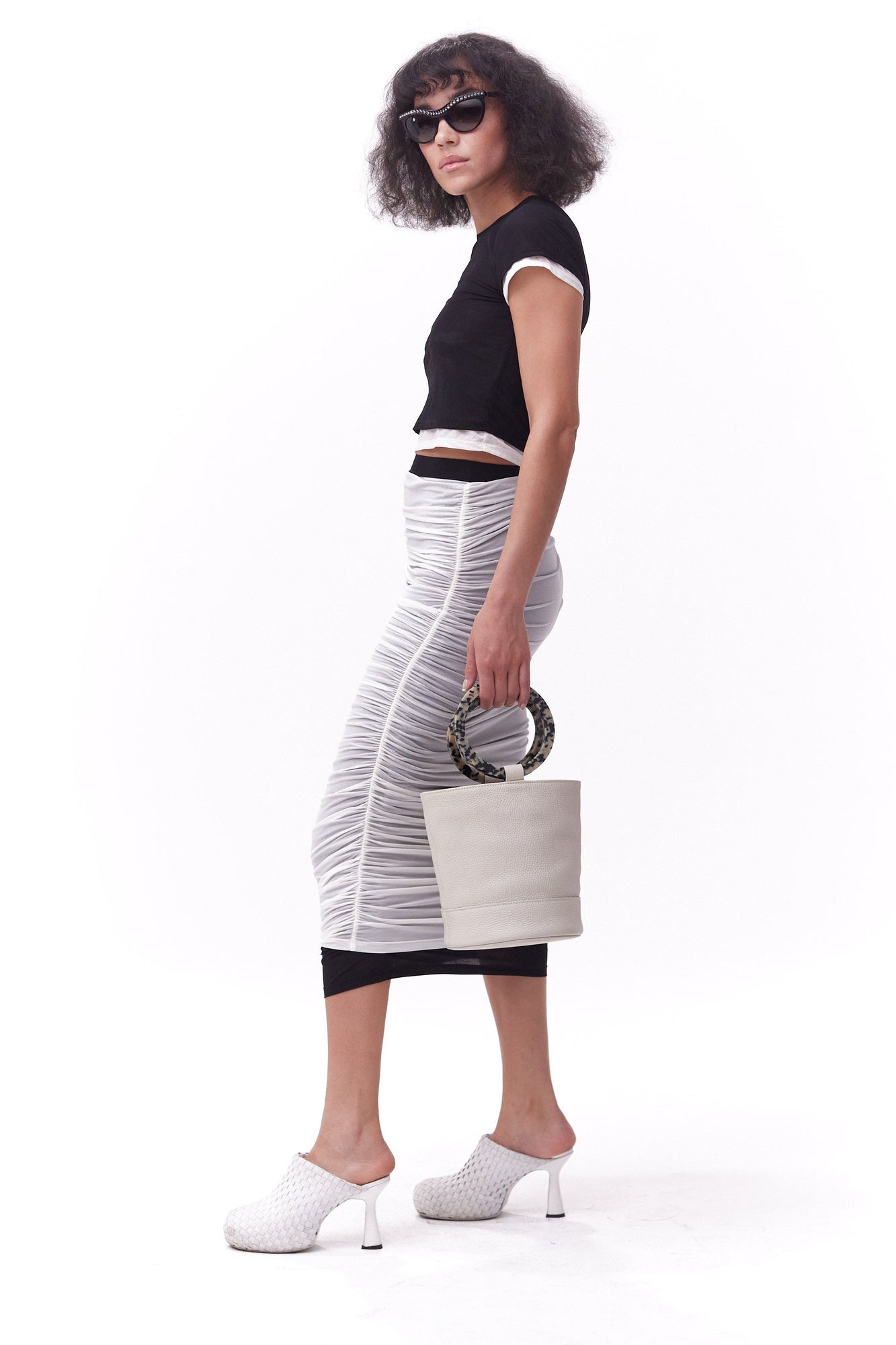 MESH Pluto Skirt in Macadamia