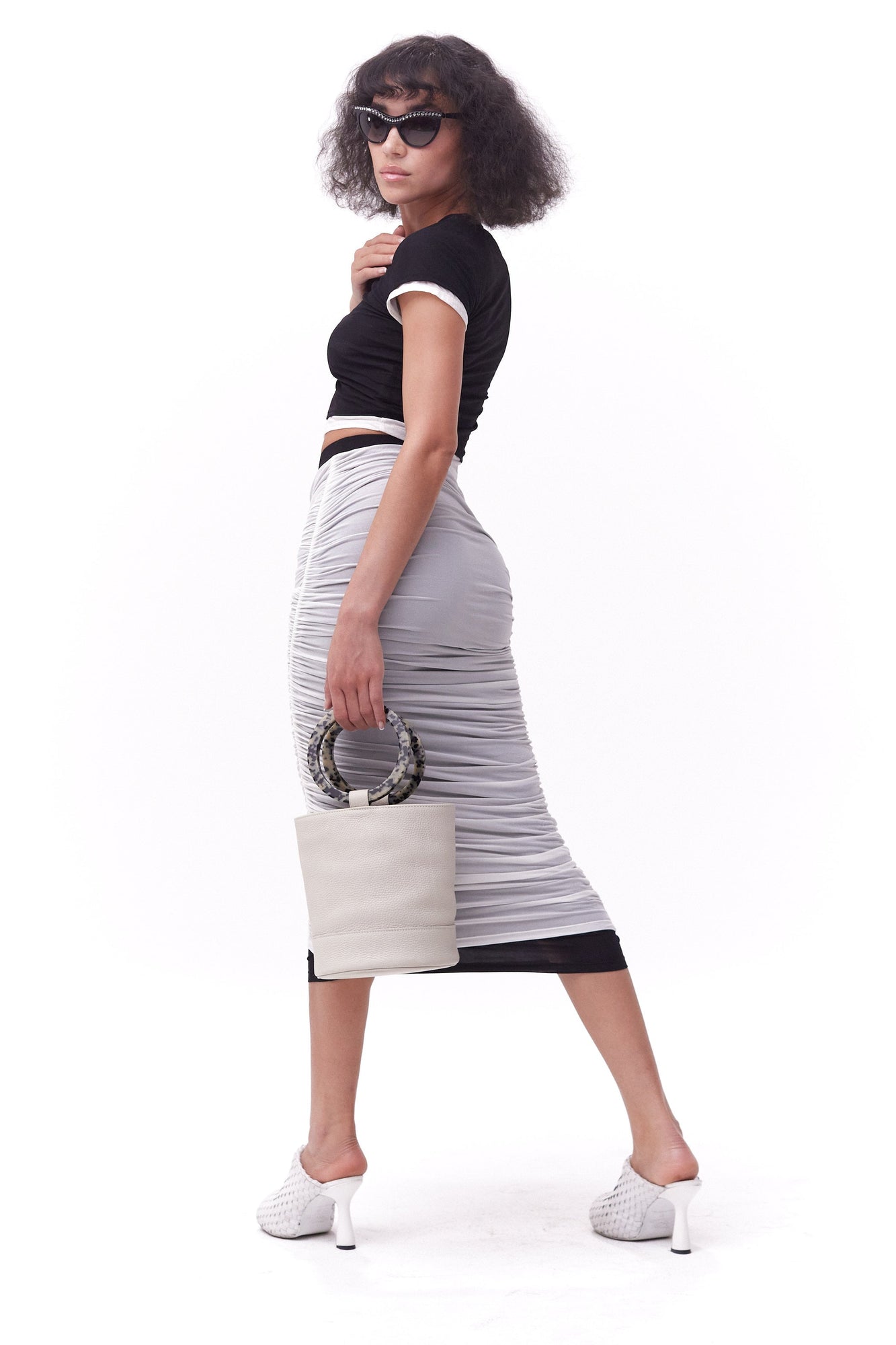 MESH Pluto Skirt in Macadamia