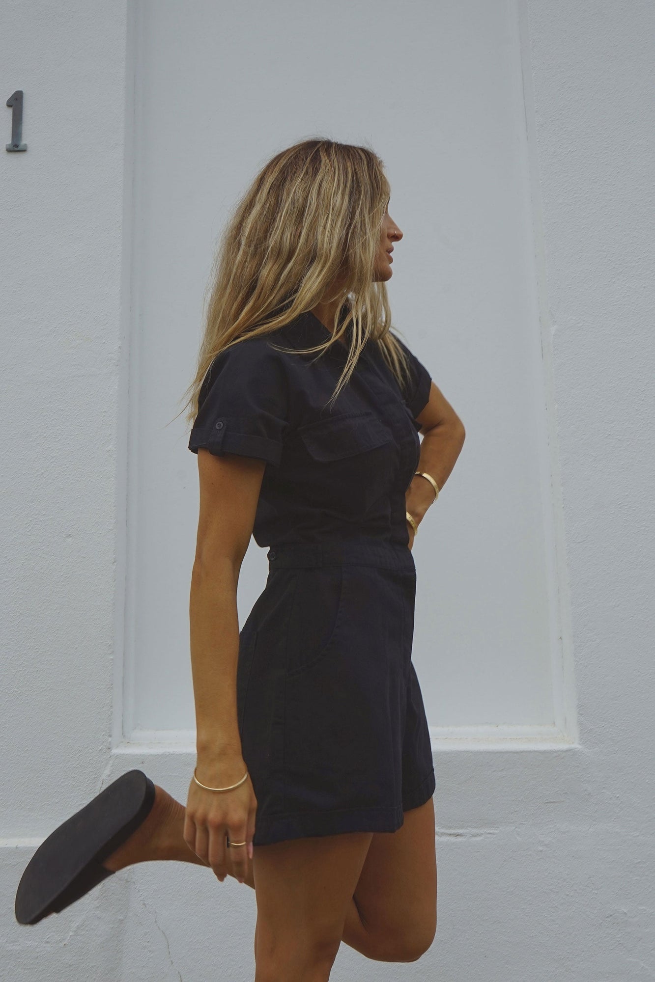 Elsie Romper - Black