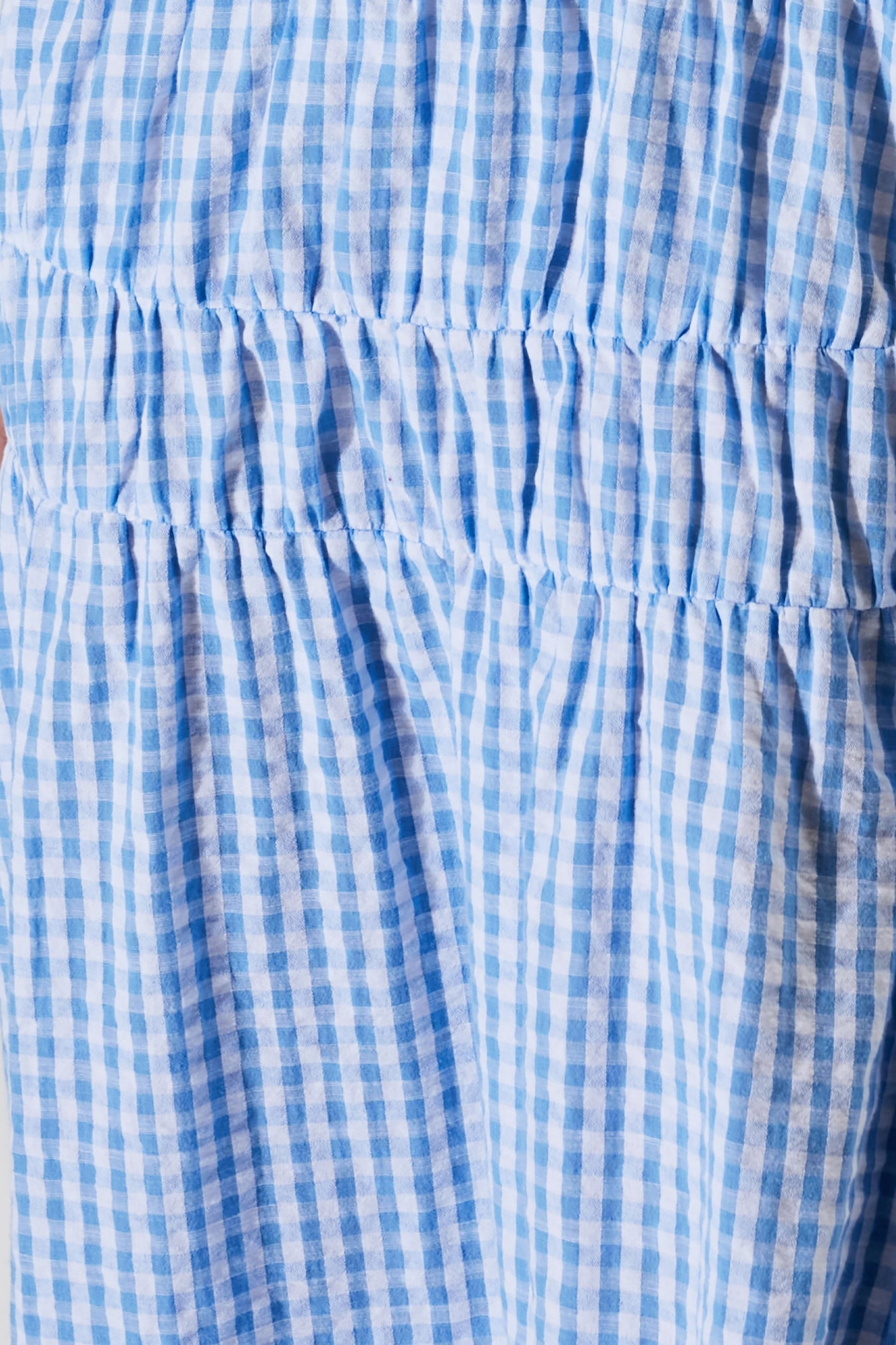 Bella Maxi Dress - Light Blue Check