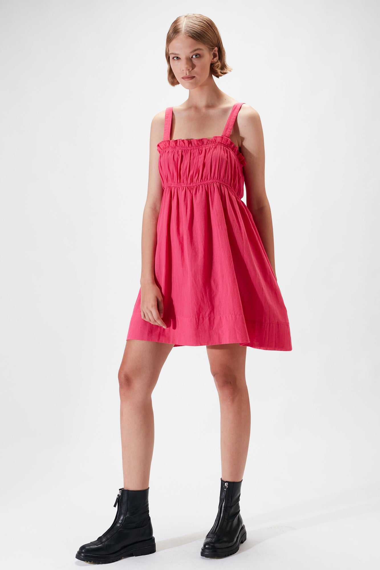 Cecilia Mini Dress - Fuchsia Pink