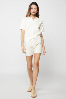 Helena Crop Polo - Sea Shell