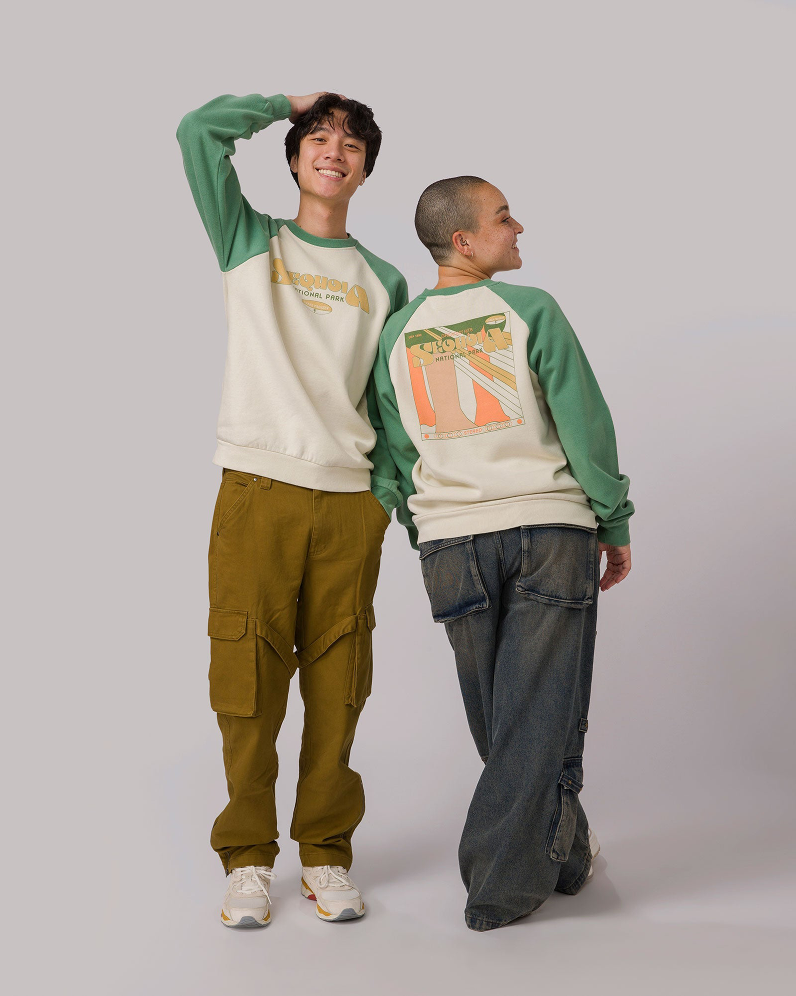 Sequoia Greatest Hits Raglan Crew | Sage