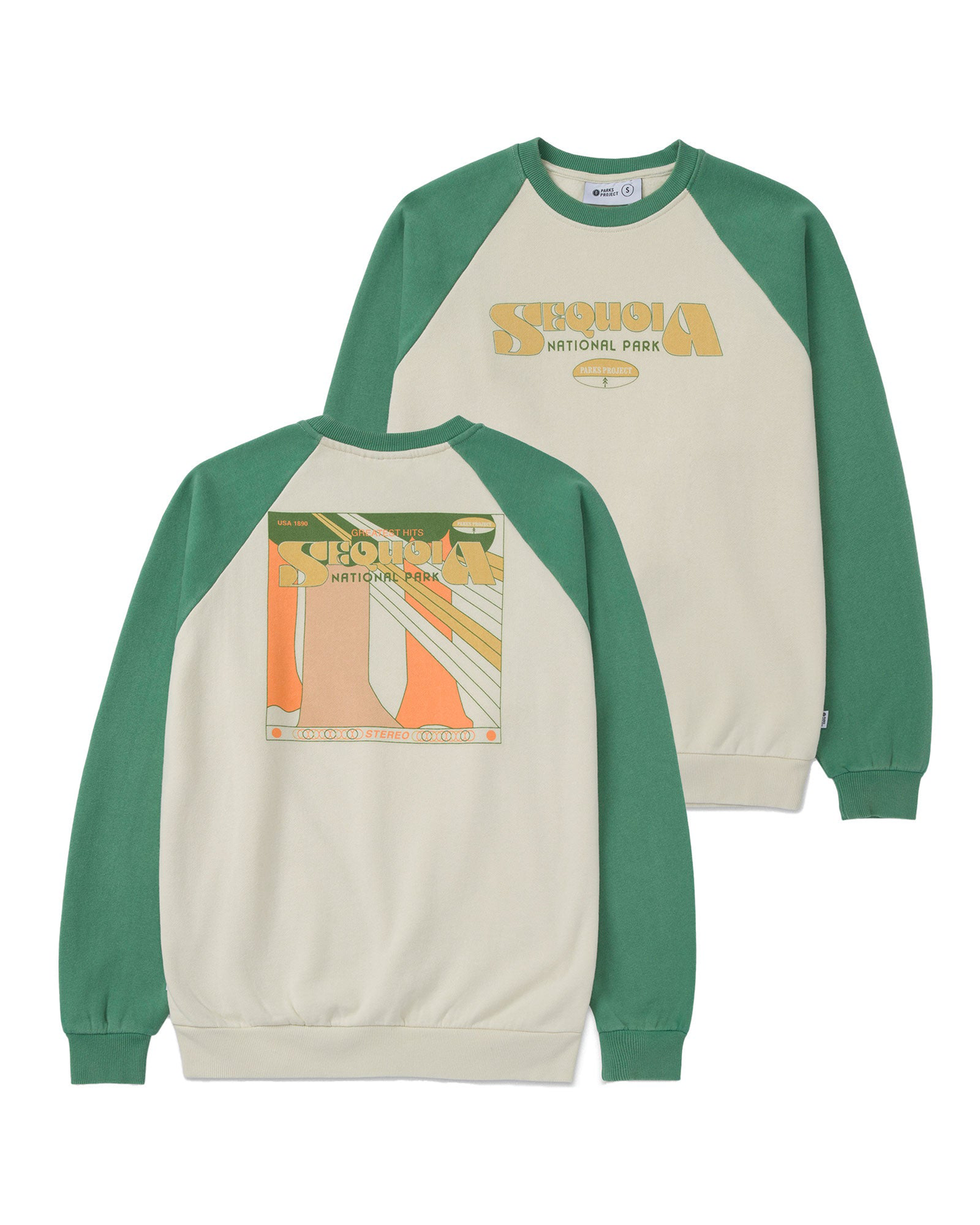 Sequoia Greatest Hits Raglan Crew | Sage