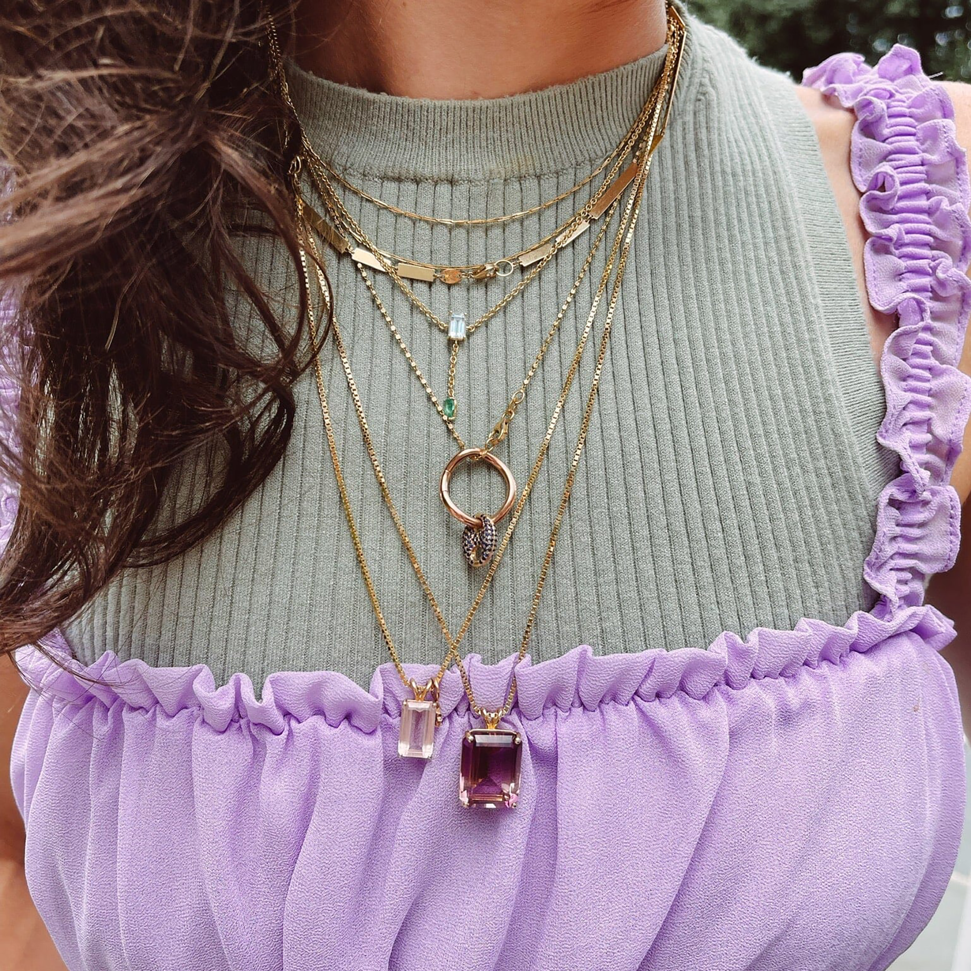 Sour Jollie Drop Necklace | Rose