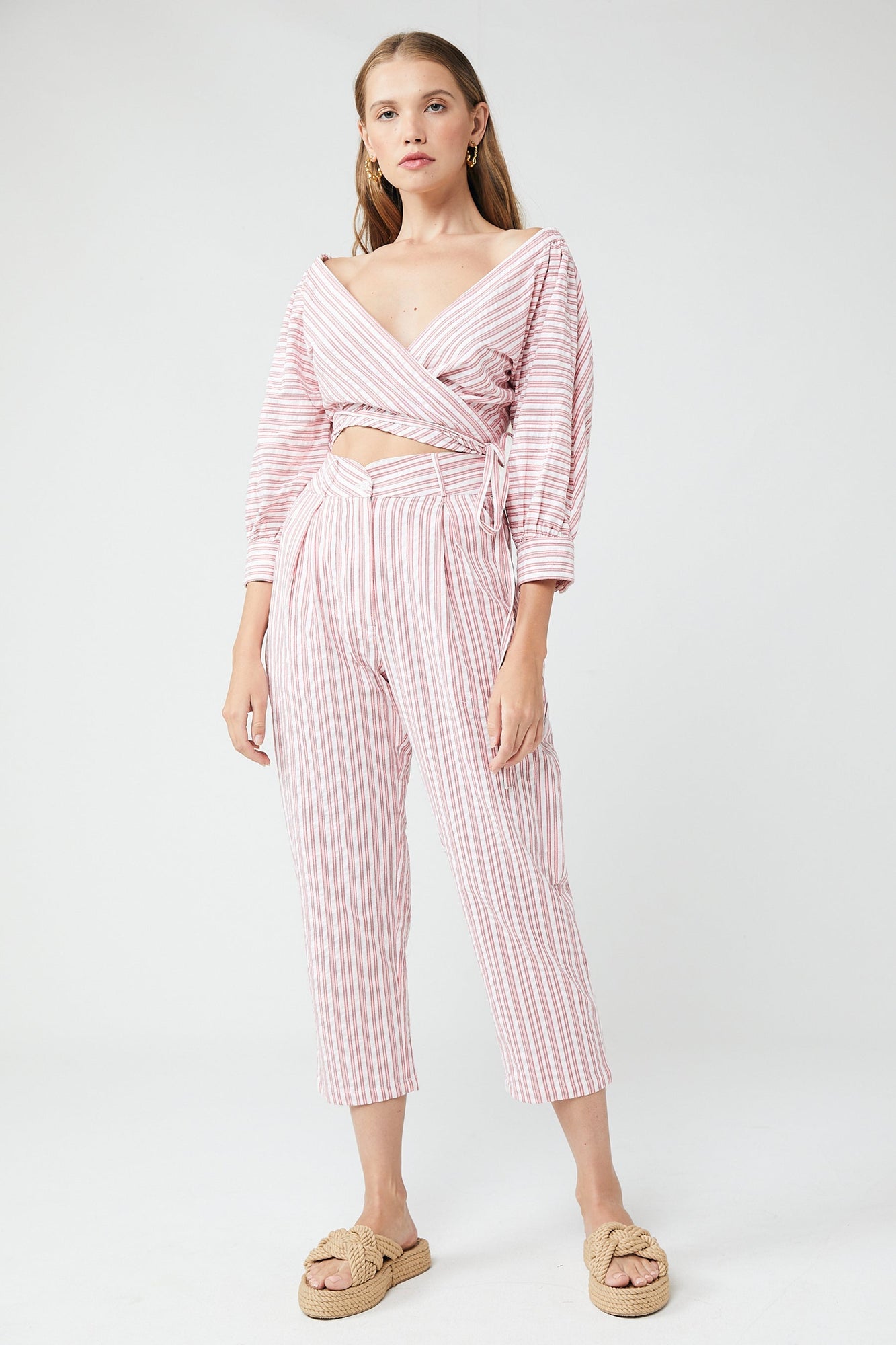 Luna Wrap Shirt - Stripes