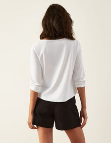 Cropped Suits You Blouse | White