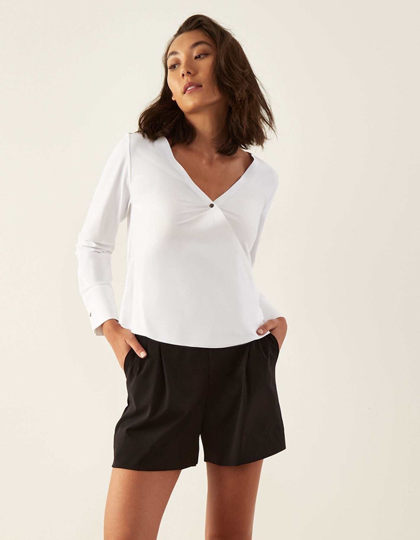 Cropped Suits You Blouse | White