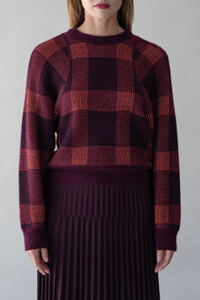 Tartine Plaid Pullover | Aubergine Multi