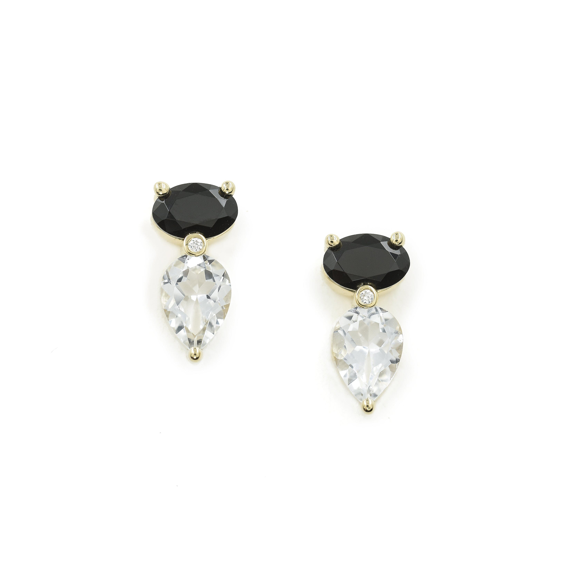 Tiered Jollie Studs | Black x White