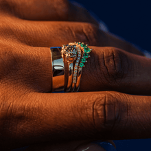 Marrow Fine Jewelry Cheetah Head Emerald Eyes Totem Ring 