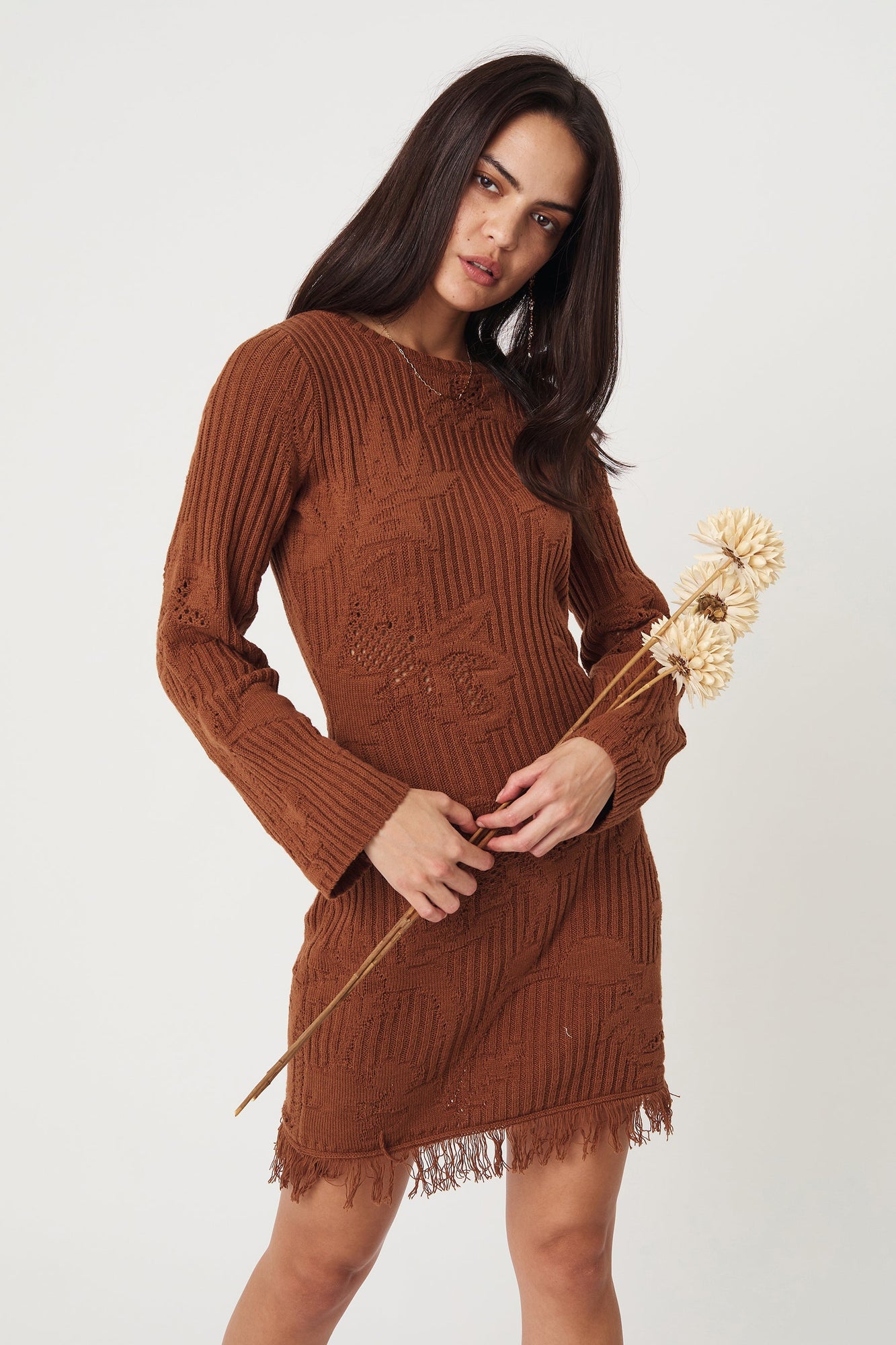 Jayka Mini Knit Dress - Umber S