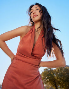 Clubhouse Wrap Top | Terracotta