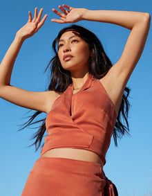 Clubhouse Wrap Top | Terracotta