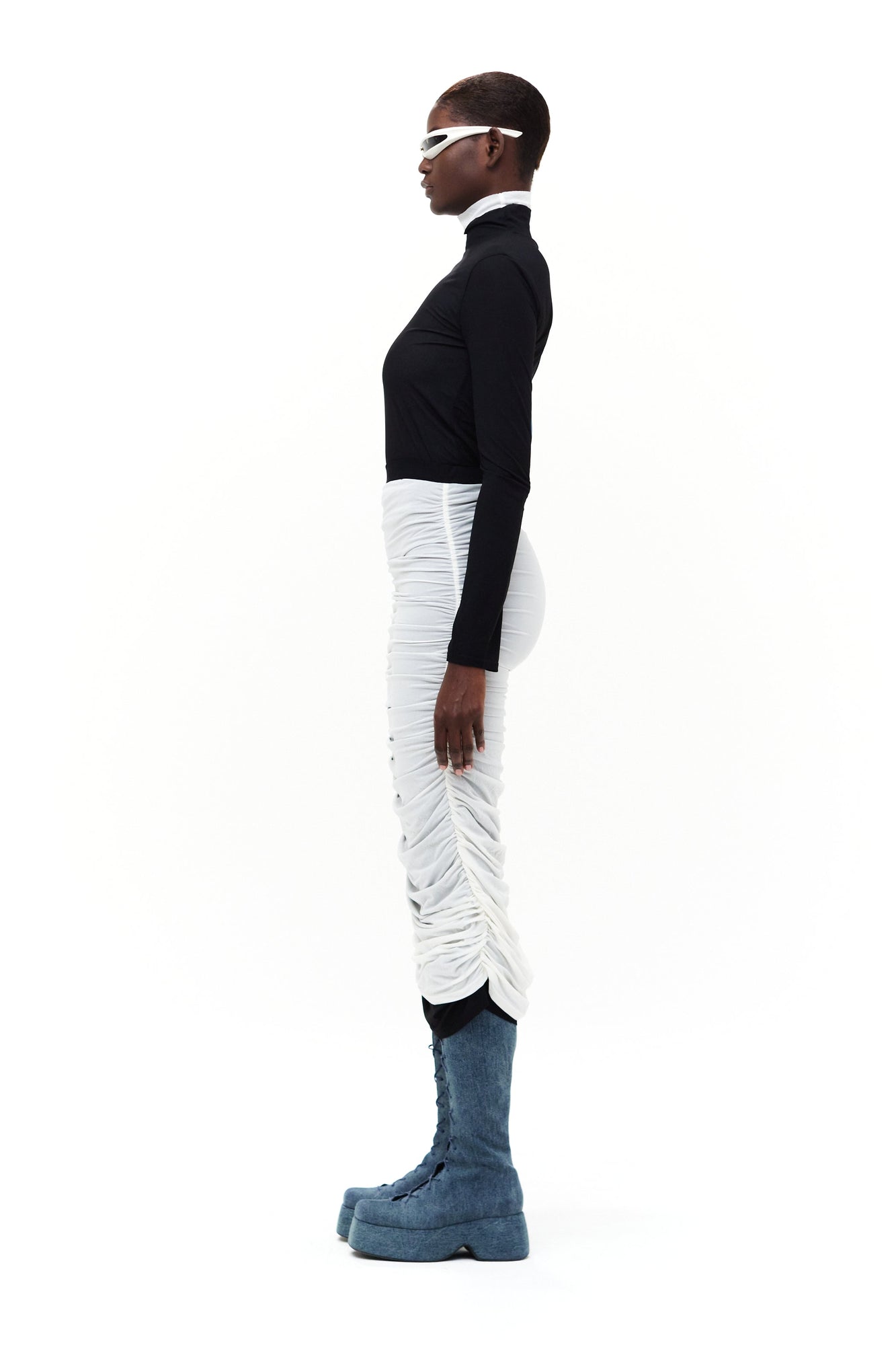 MESH Pluto Skirt in Macadamia