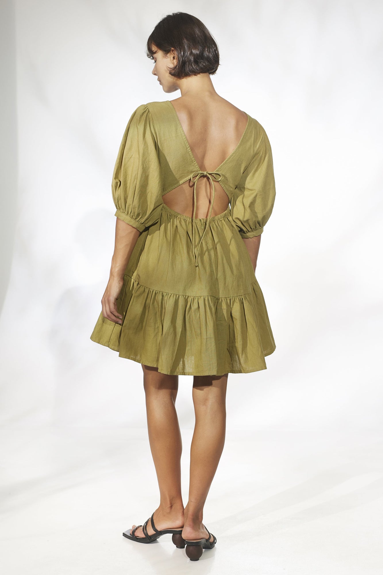 Lacey Mini Dress - Cedar Green