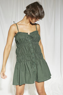 Paula Mini Dress - Eden Green