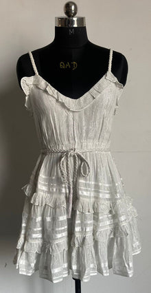 True Short Dress With Braided Belt