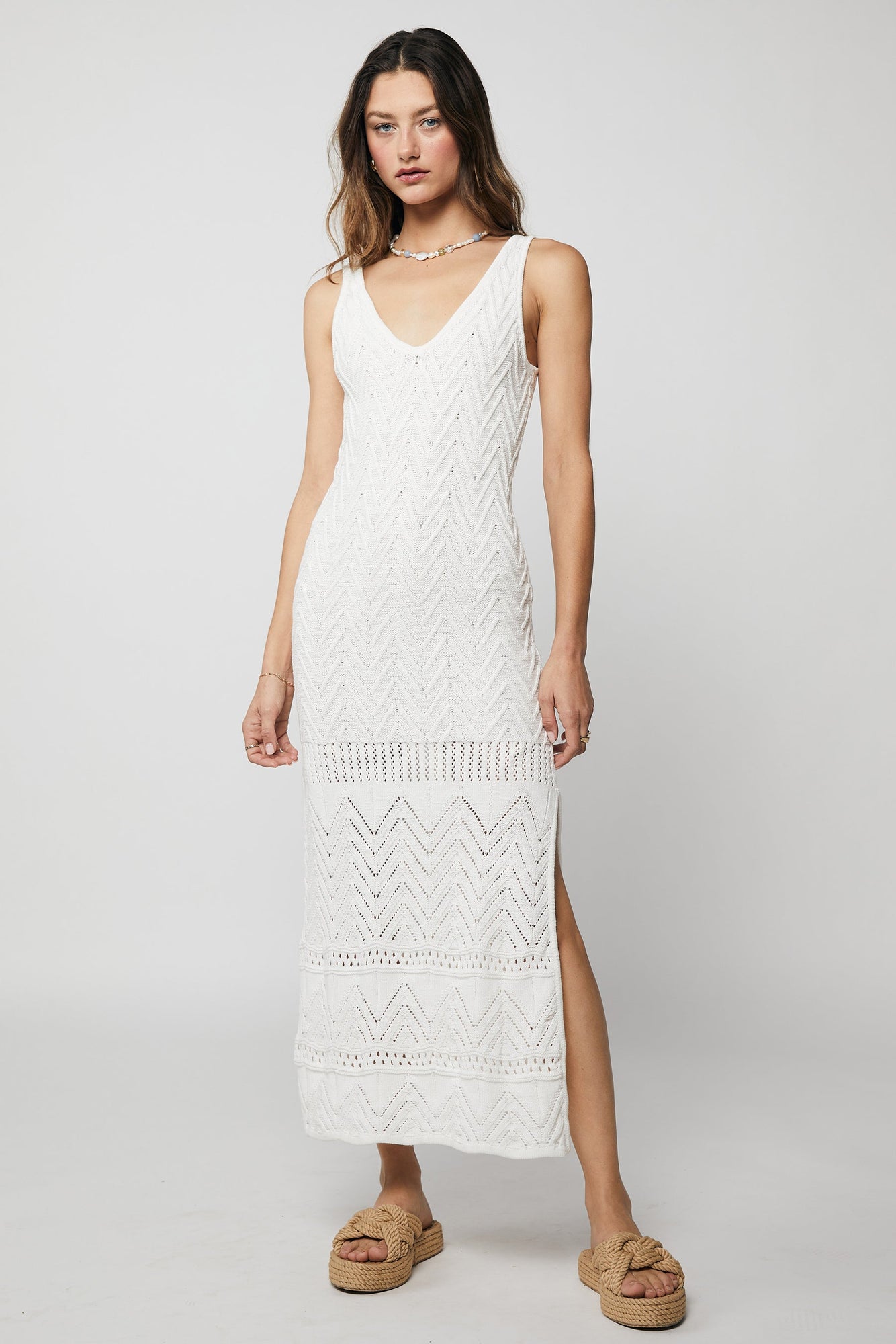 Mao Maxi Dress - White
