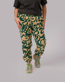 Yellowstone Geysers High Pile Fleece Jogger | Green