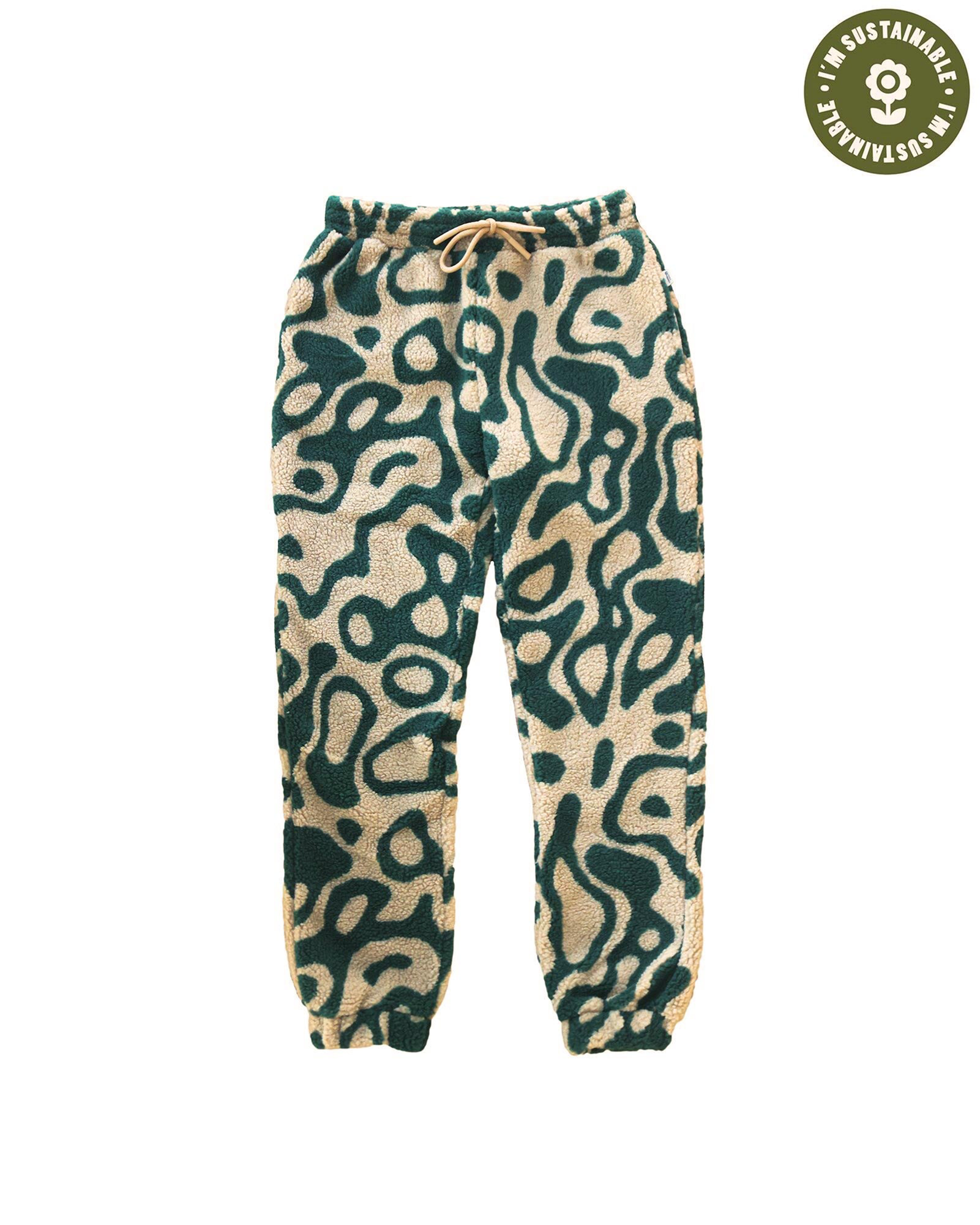 Yellowstone Geysers High Pile Fleece Jogger | Green
