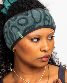 Yellowstone Geysers Polar Fleece Headband | Black Green