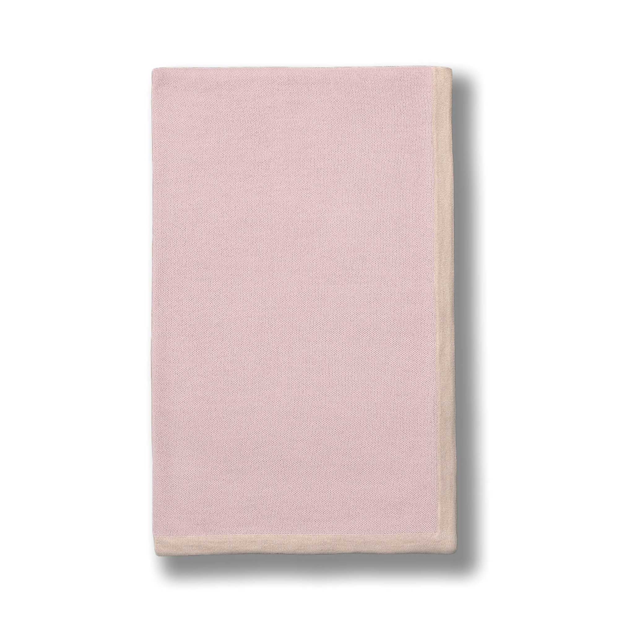 Border Baby Blanket | Pink Powder / Ivory