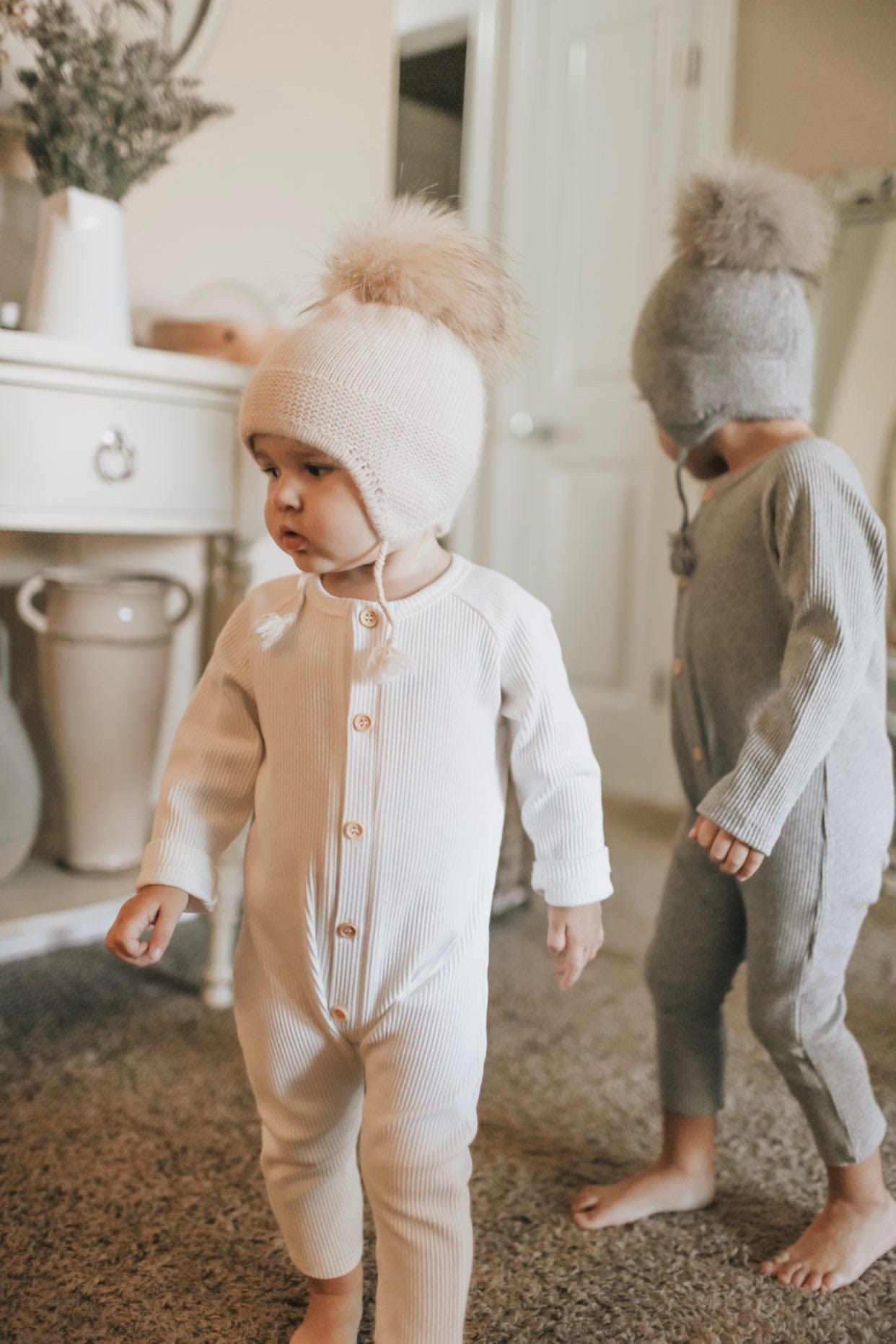 Ribbed Cotton Playsuit - Petit Maison Kids