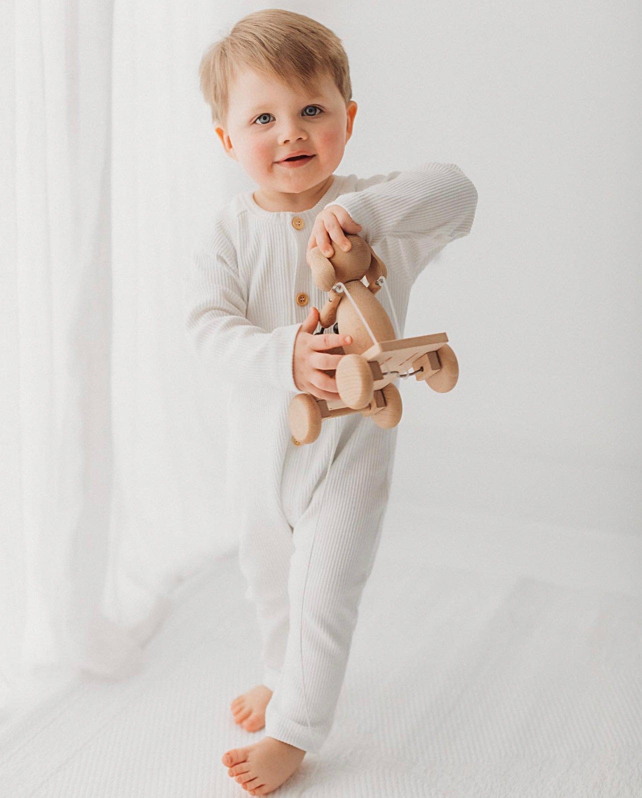Ribbed Cotton Playsuit - Petite Maison Kids
