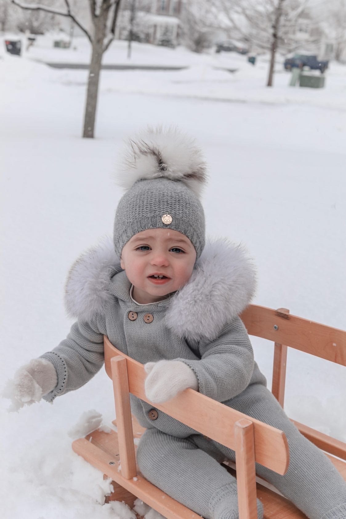 Cashmere Pom Beanie Hats - Petit Maison Kids