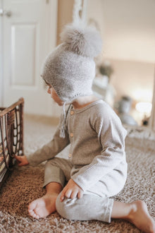 Ribbed Cotton Playsuit - Petit Maison Kids