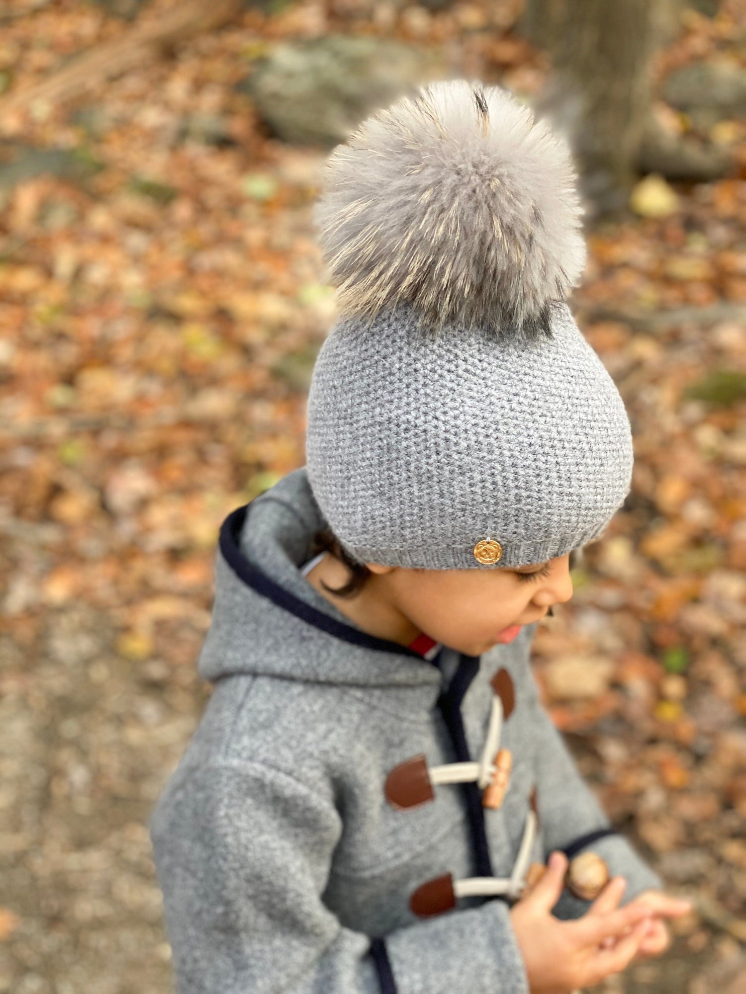 Cashmere Pom Beanie Hats - Petit Maison Kids