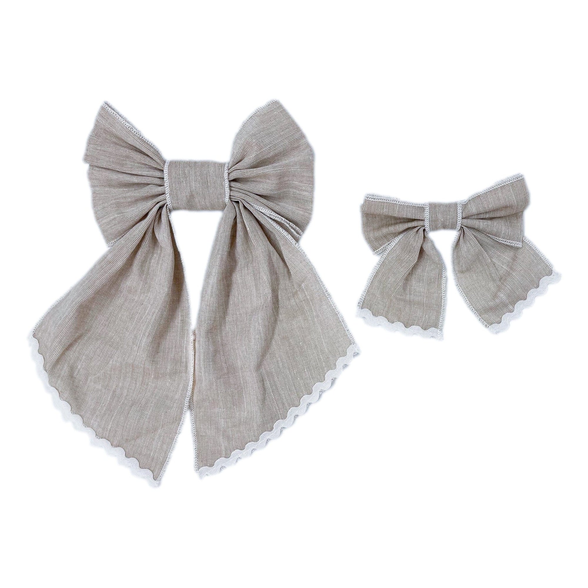 Ashlyn Linen Hair Bows - Petite Maison Kids