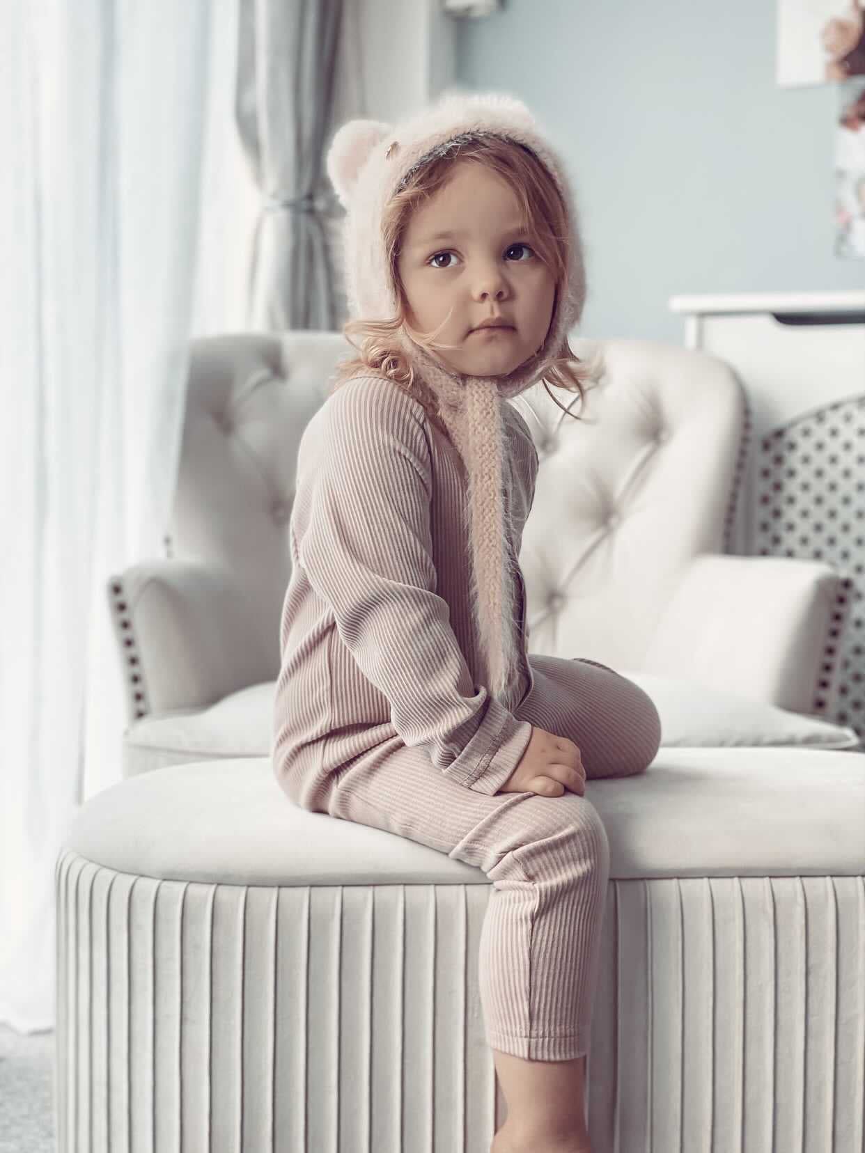 Ribbed Cotton Playsuit - Petite Maison Kids