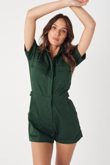 Elsie Romper - Emerald Green