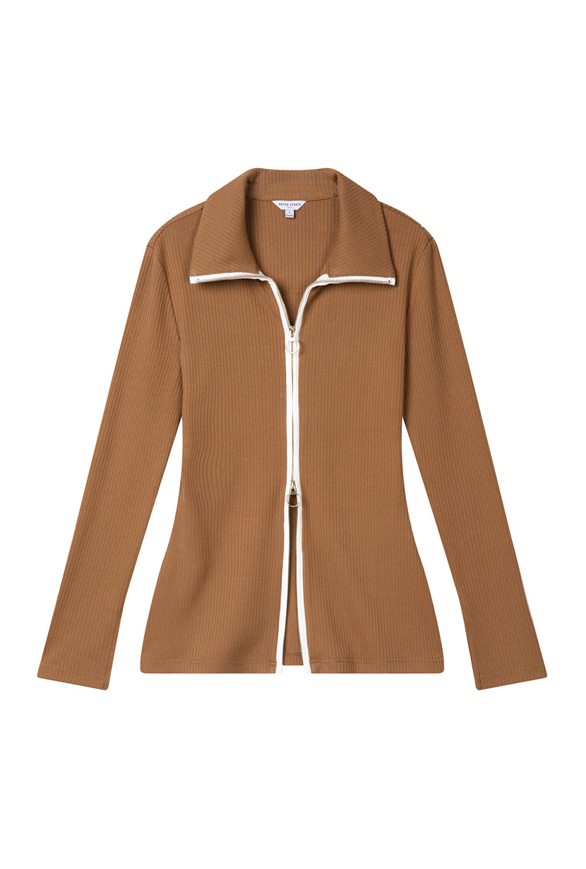 Petite Studio's Everly Cardigan in Camel