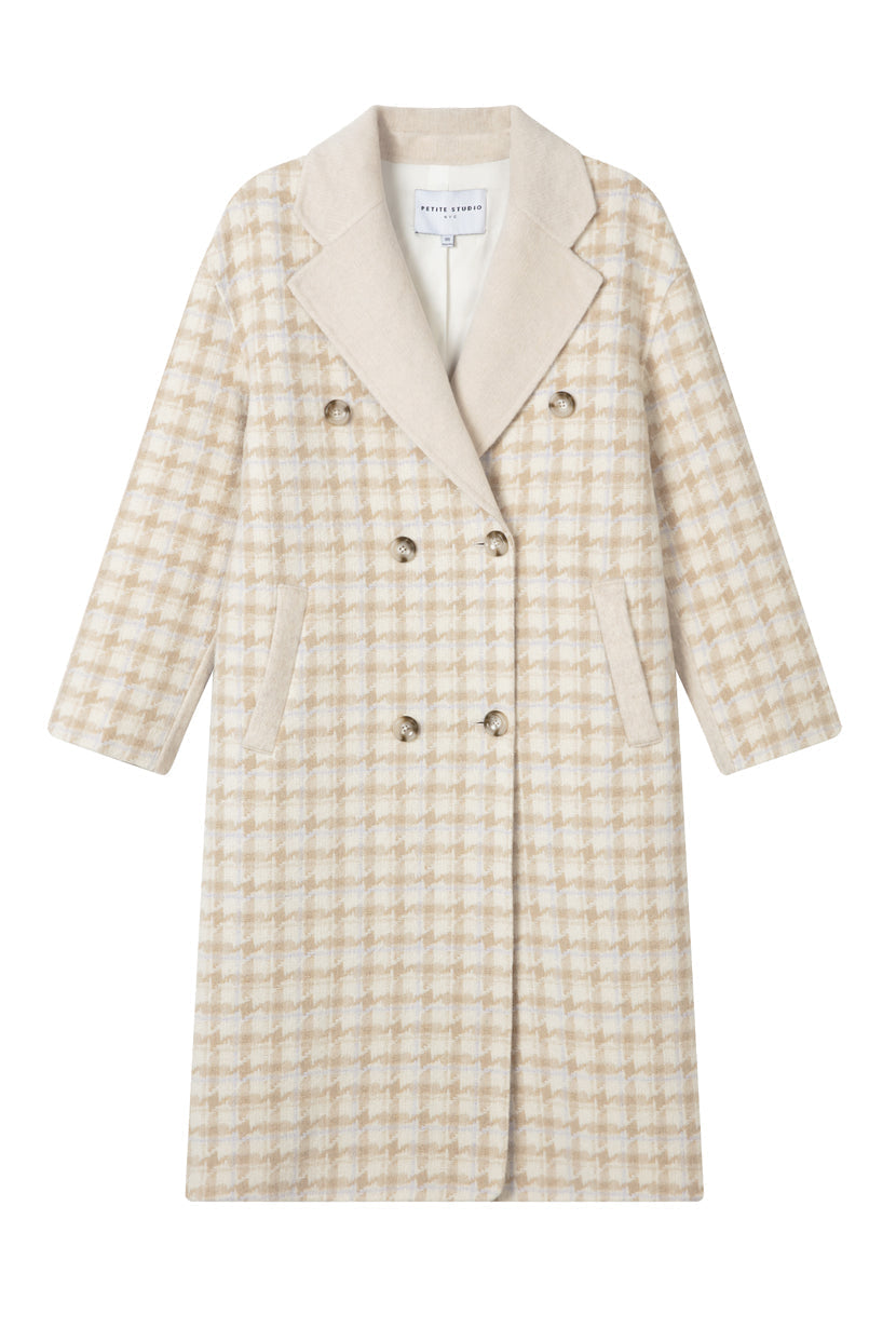 Petite Studio's Teagan Wool Coat in Plaid