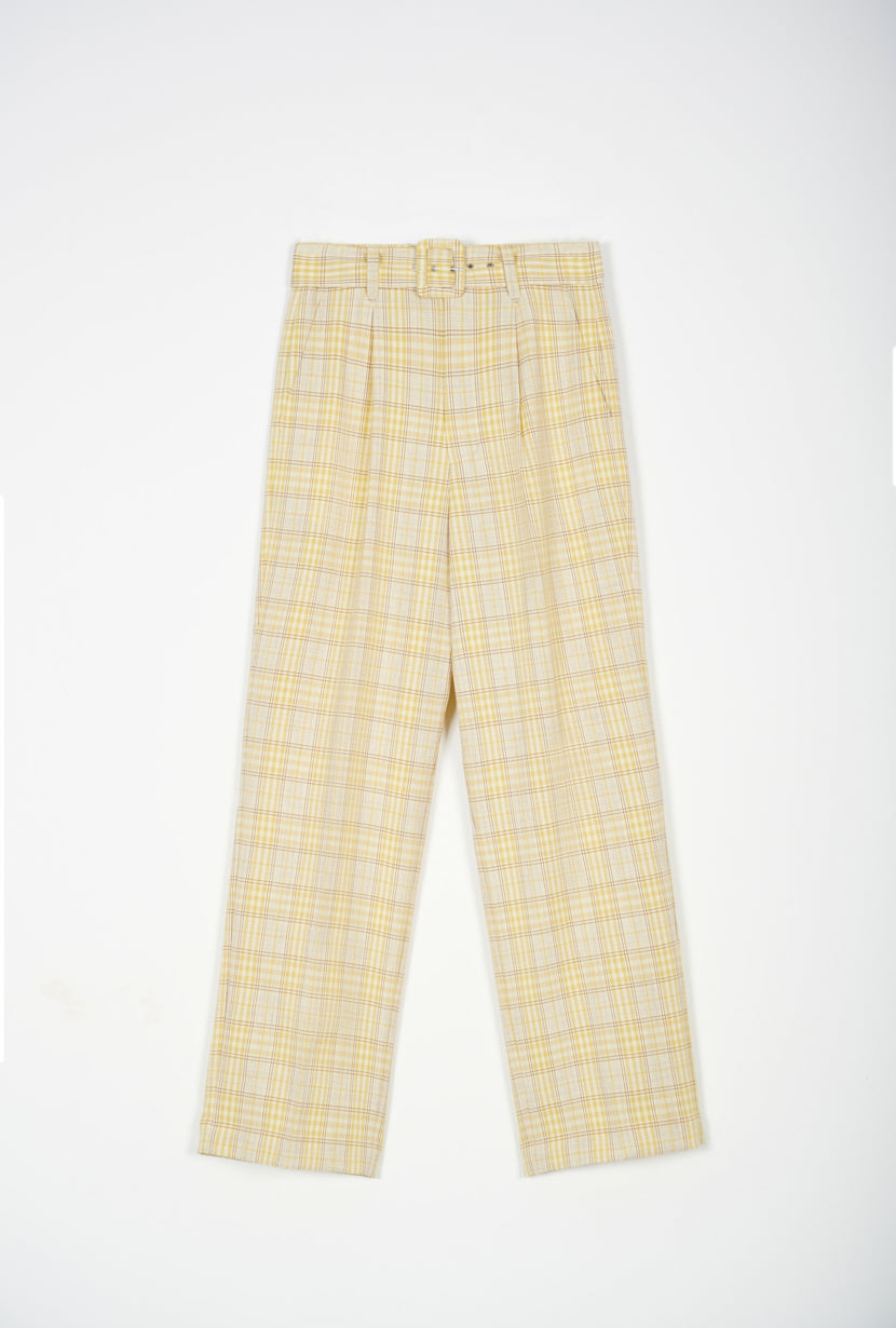Petite Studio's Charleston Pants in Yellow Plaid