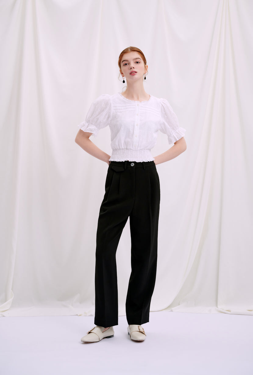 Petite Studio's Ruthie Top in Ivory