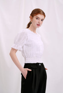 Petite Studio's Ruthie Top in Ivory