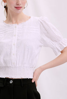 Petite Studio's Ruthie Top in Ivory