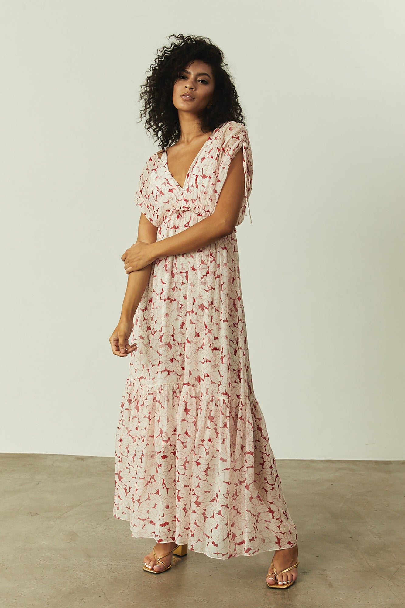 Allegra Dress - Red Leaf