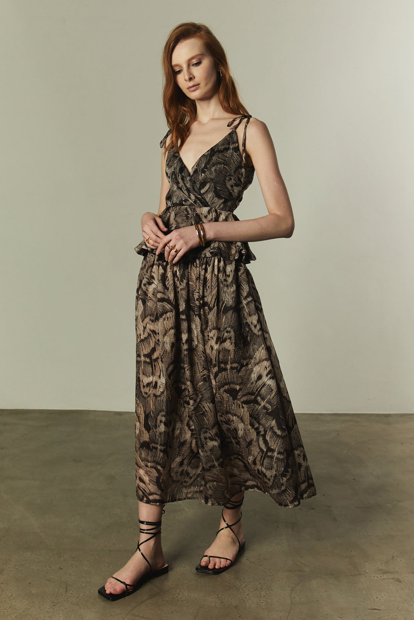 Celine Top - Feather Jacquard